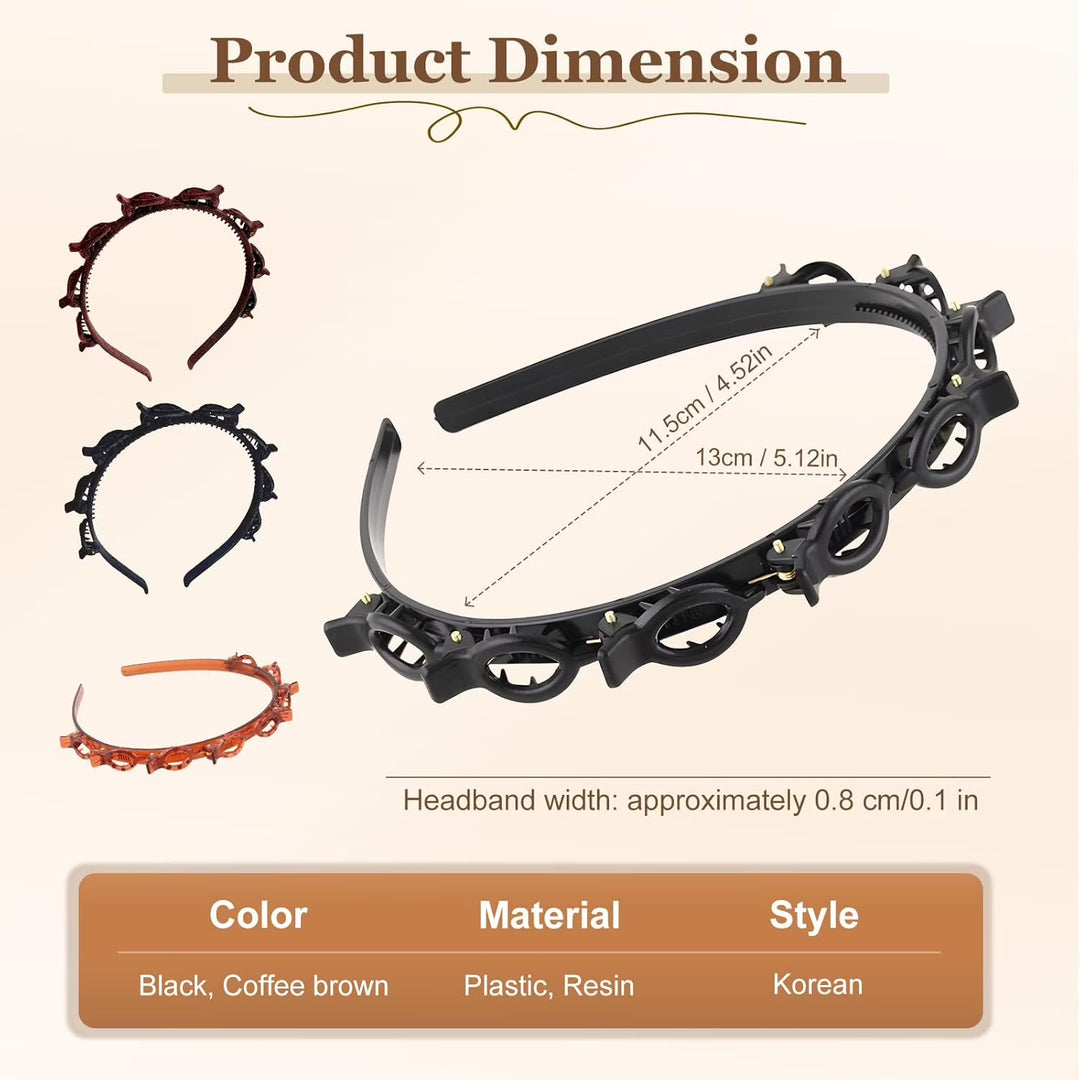 Hollow-out woven headband/bangs hair clip