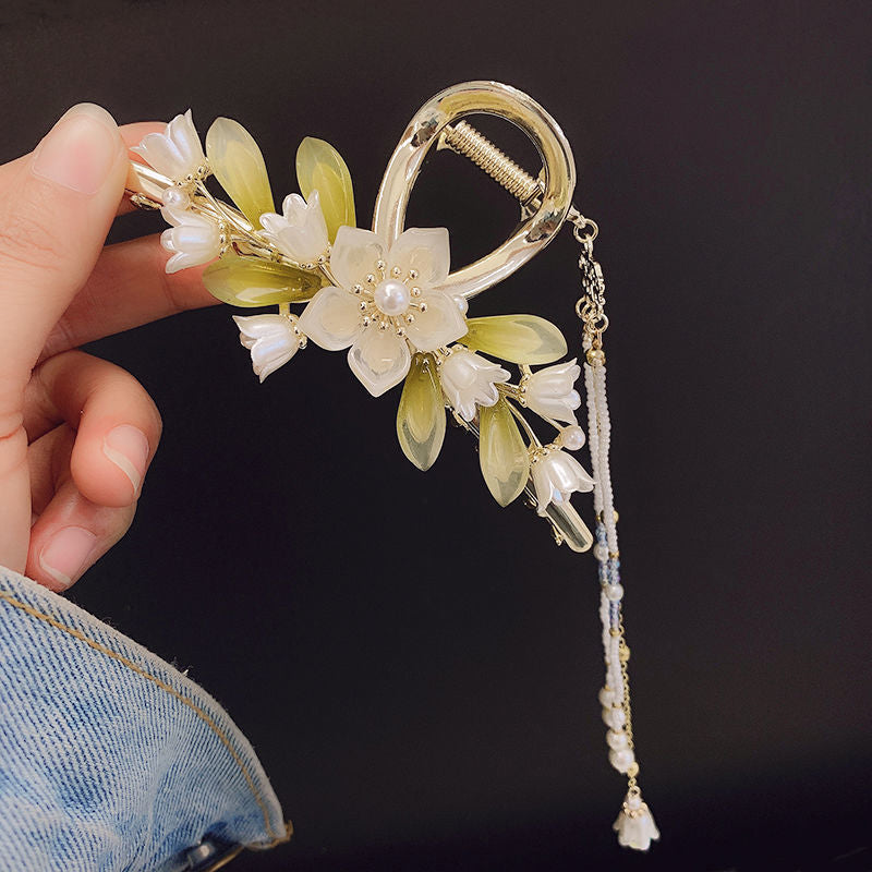 Tassel Flower Hair Clip