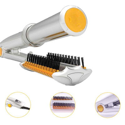 2 In 1 Hair Rotating Ceramic Curler And Rotating Hair Straightener,Instyler Rotating Iron