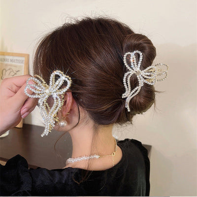 Fairy Bow Pearl Hair Clip