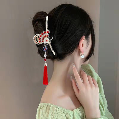 Tassel fan hairpin