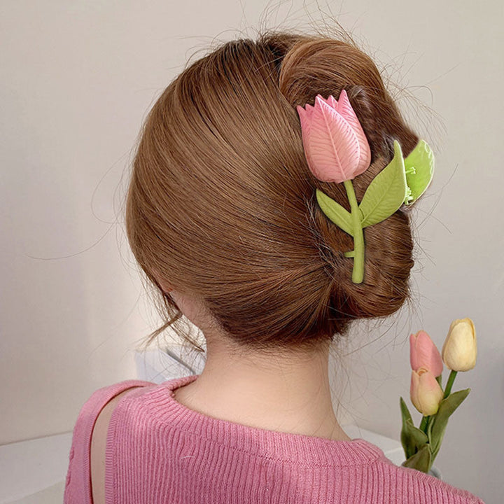 Haarspange mit Tulpenblüte 