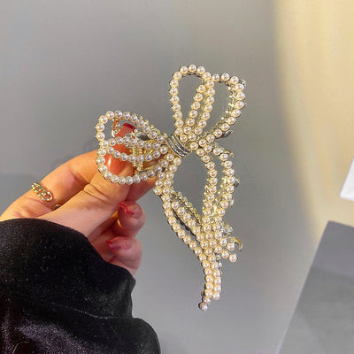 Fairy Bow Pearl Hair Clip