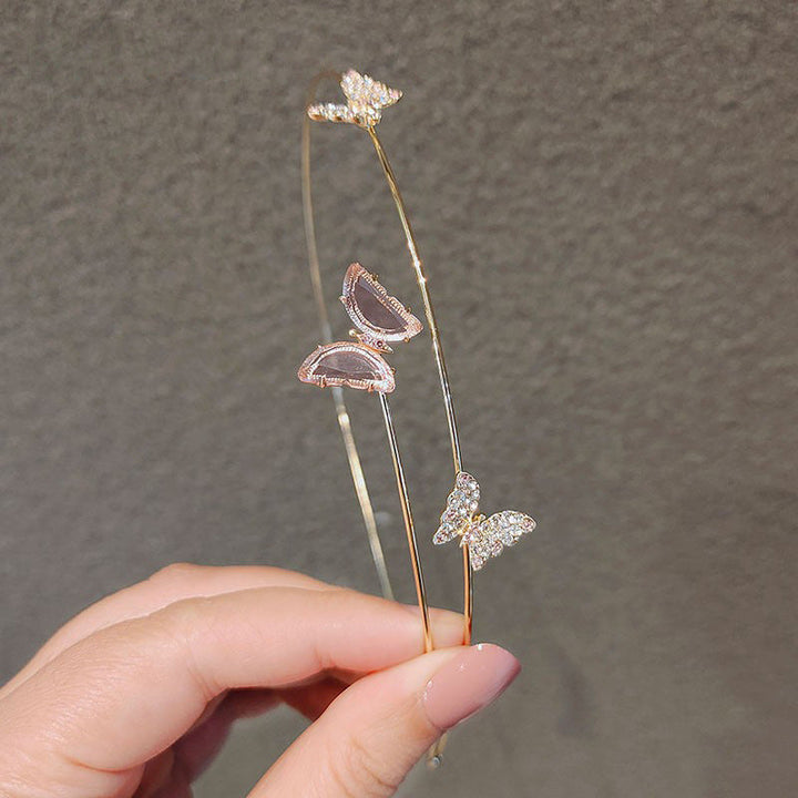 Crystal Butterfly Thin Hairband