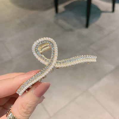 Pearl Rhinestone Hair Clip