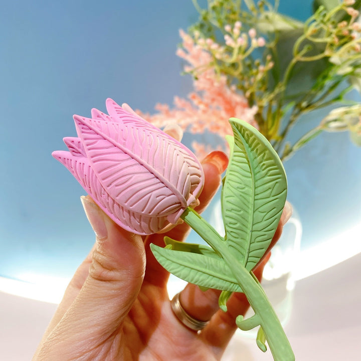 Haarspange mit Tulpenblüte 