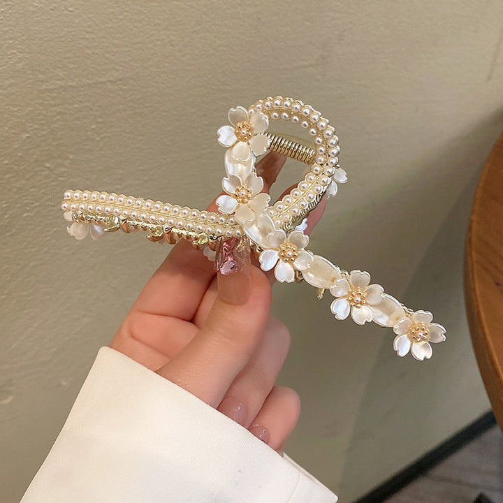 Golden Flower Diamond Hair Clip