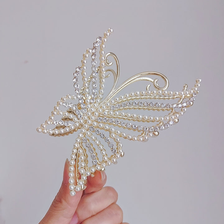 Pearl Butterfly Hair Clip