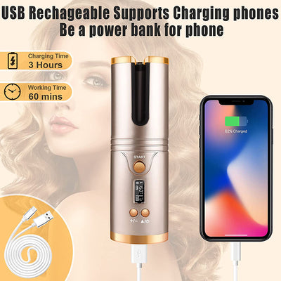 Unbound Cordless Multifunctional Automatic Hair Curler