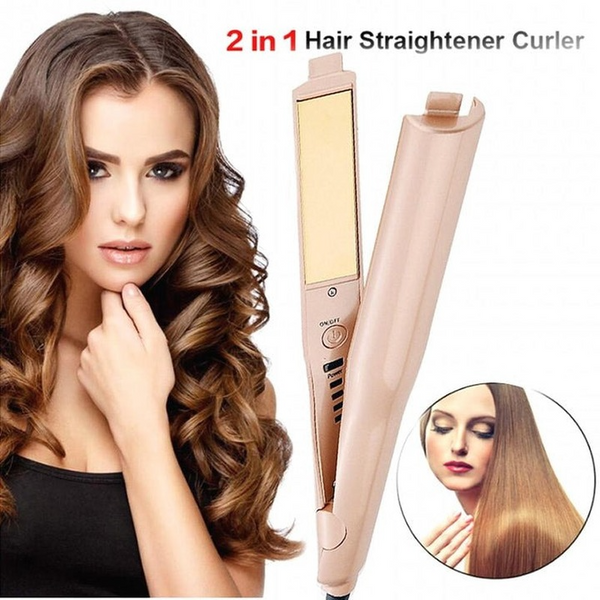 2 in 1 Hair Curling Iron Hair Straightener UrCoolest