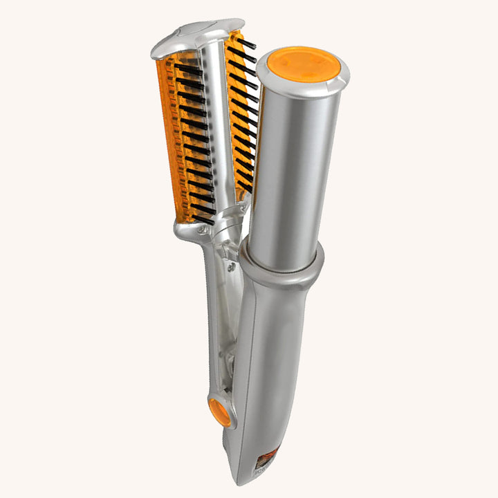 2-in-1-Haar-Lockenwickler aus Keramik und rotierender Haarglätter, rotierendes Instyler-Eisen